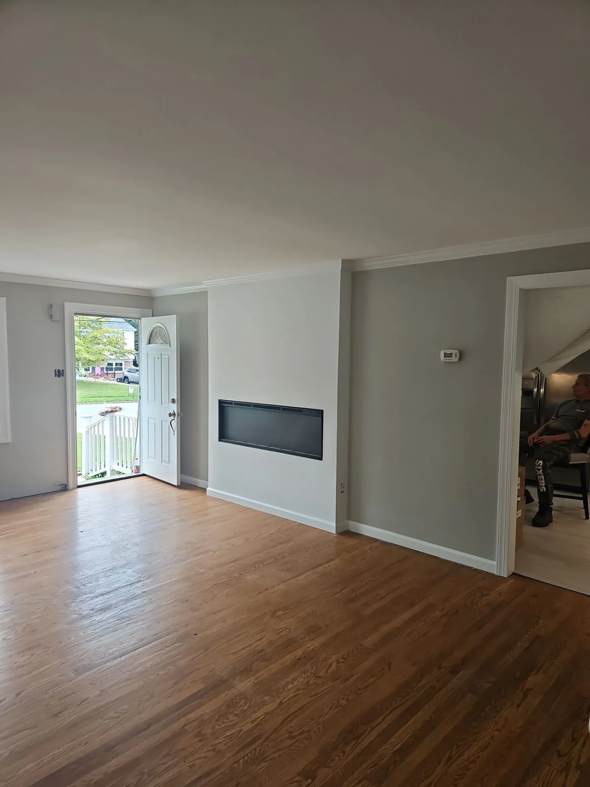 Wallpaper, a Textured Ceiling and Crown Molding in Brookhaven, PA